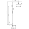 Душевая стойка со смесителем GAPPO G10-6 G2410-6 черный