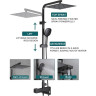 Душевая стойка со смесителем GAPPO G17-9 G2417-9