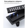 Душевой трап GAPPO G86007-56, 70*600 мм, черный