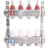 Коллектор регулируемый с расходомерами GAPPO G424.4 4-вых. x1