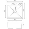 Мойка для кухни с коландером из нержавеющей стали GAPPO GS5050-6