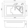 Мойка для кухни с коландером из нержавеющей стали GAPPO GS7246