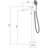 Напольный смеситель для ванны GAPPO G06-6 G3006-6 черный