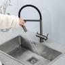 Смеситель для кухни GAPPO G4397-89, оружейная сталь
