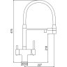 Смеситель для кухни GAPPO G4395-56 с гибким изливом, черный