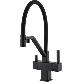 Смеситель для кухни GAPPO G4395-66 с гибким изливом, черный