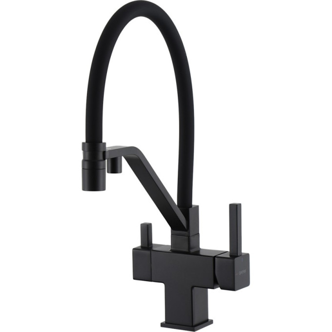 Смеситель для кухни GAPPO G4395-66 с гибким изливом, черный