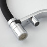 Смеситель для кухни GAPPO G4395-60 с гибким изливом, черный/хром