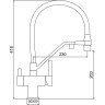 Смеситель для кухни GAPPO G4395-60 с гибким изливом, черный/хром