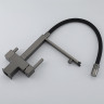 Смеситель для кухни GAPPO G4395-59 с гибким изливом, черный/оружейная сталь