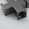 Смеситель для кухни GAPPO G4395-59 с гибким изливом, черный/оружейная сталь