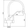 Смеситель для кухни GAPPO G4395-69 с гибким изливом, оружейная сталь