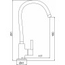 Смеситель для кухни GAPPO G1052-95 с гибким изливом, сатин