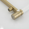 Смеситель для кухни GAPPO G4395-53 с гибким изливом, сатин золотой/белый