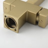 Смеситель для кухни GAPPO G4395-53 с гибким изливом, сатин золотой/белый