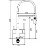 Смеситель для кухни GAPPO G4397-83, сатин золотой