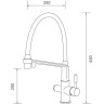 Смеситель для кухни с гибким изливом GAPPO G4398-9
