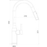 Смеситель для кухни с выдвижной лейкой GAPPO G4398-41