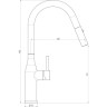 Смеситель для кухни с выдвижной лейкой GAPPO G4398-46