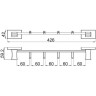 Вешалка GAPPO G0716-49 4 крючка, оружейная сталь